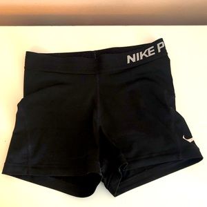 Black Nike pro shorts